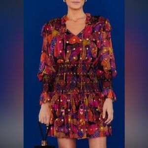 NWT Farm Rio Heart Daisy minidress XS